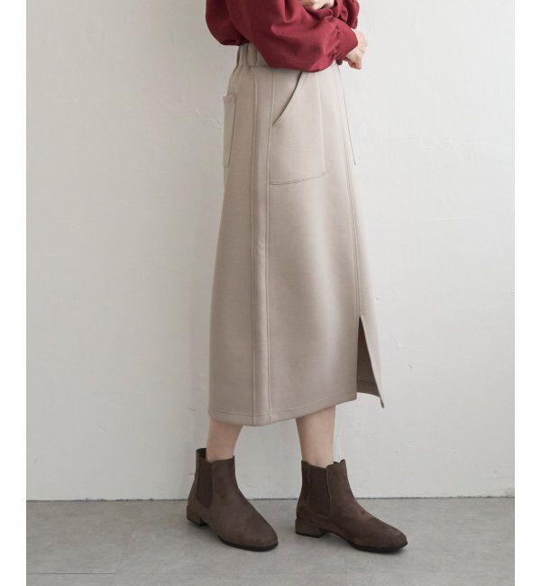 ikka「【洗濯機で洗える】GOKU楽ダンボールタイトスカート」|スカート|