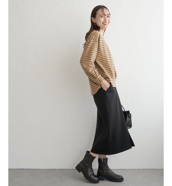 ikka「【洗濯機で洗える】GOKU楽ダンボールタイトスカート」|スカート|