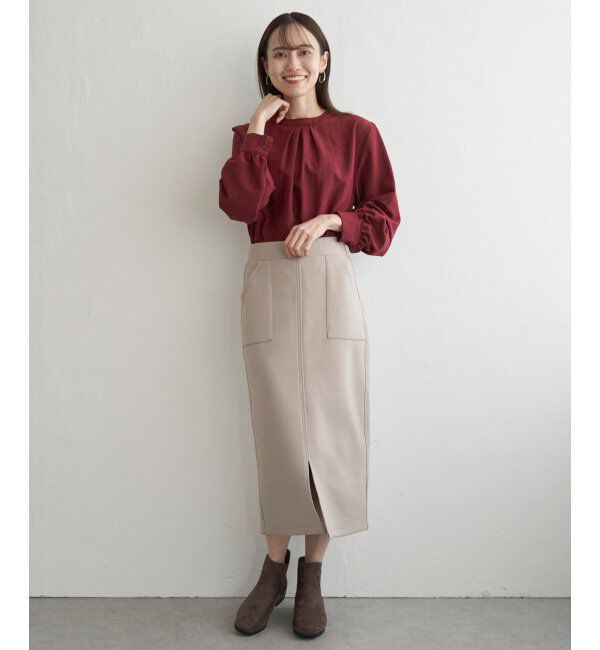 ikka「【洗濯機で洗える】GOKU楽ダンボールタイトスカート」|スカート|