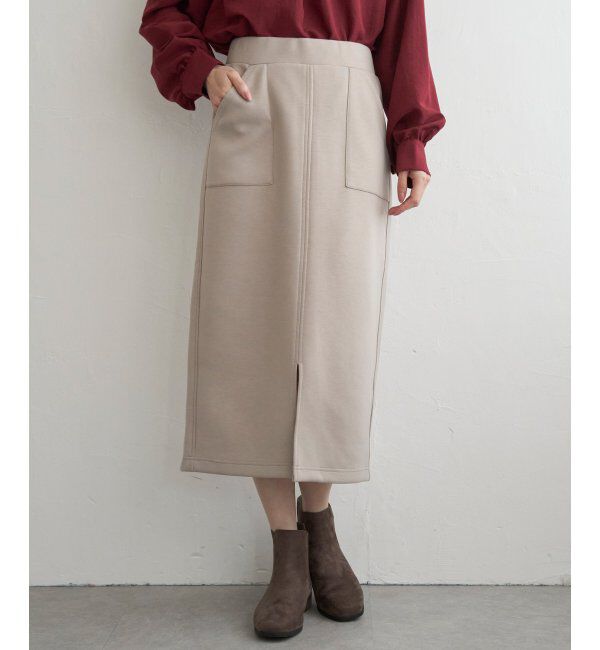 ikka「【洗濯機で洗える】GOKU楽ダンボールタイトスカート」|スカート|