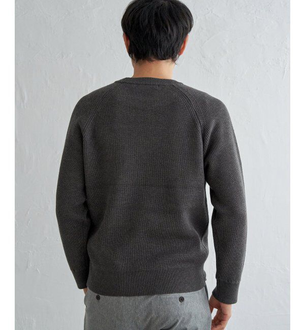 ikka「ウォッシャブル畦クルーネックニット」|プルオーバー|
