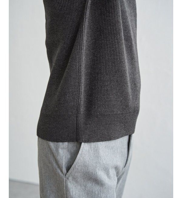 ikka「ウォッシャブル畦クルーネックニット」|プルオーバー|