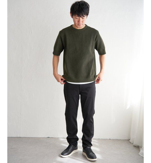 ikka「【2点セット】GOKU楽ニット半袖セット」|プルオーバー|