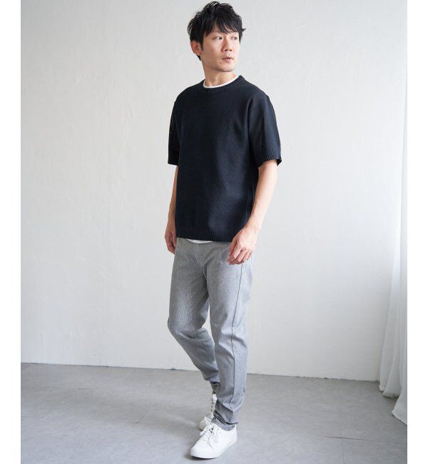 ikka「【2点セット】GOKU楽ニット半袖セット」|プルオーバー|