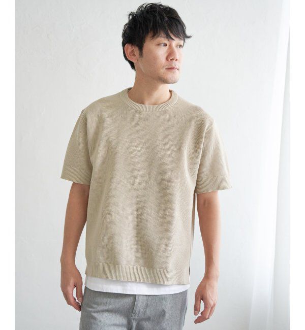 ikka「【2点セット】GOKU楽ニット半袖セット」|プルオーバー|