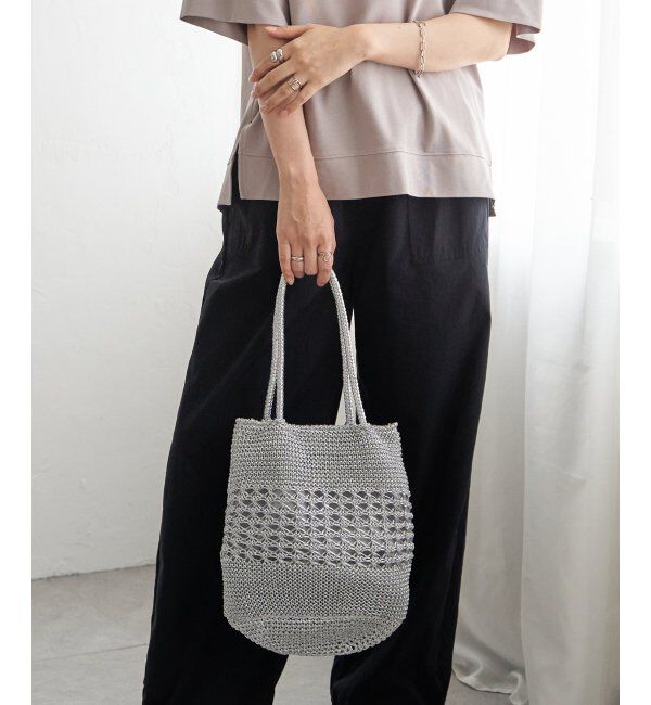 ikka「雑材ラメメッシュトートバッグ」|その他|