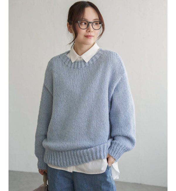 Lbc with Life「モヘヤタッチオーバサイズニット」|カーディガン|