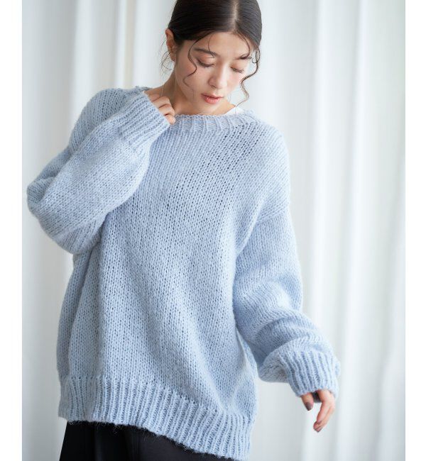 Lbc with Life「モヘヤタッチオーバサイズニット」|カーディガン|