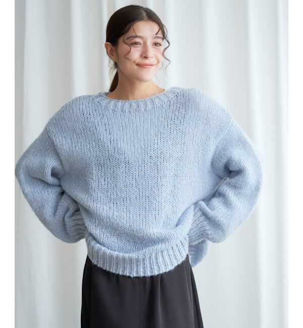 Lbc with Life「モヘヤタッチオーバサイズニット」|カーディガン|