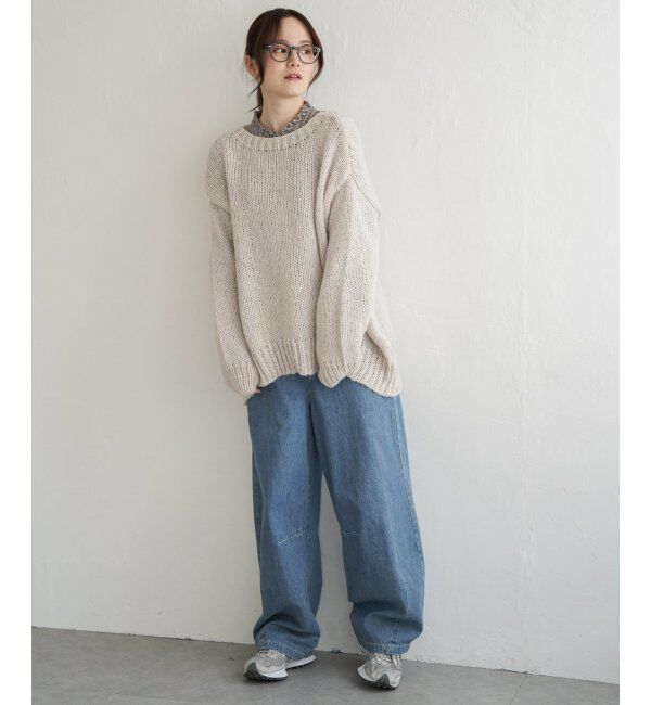 Lbc with Life「モヘヤタッチオーバサイズニット」|カーディガン|