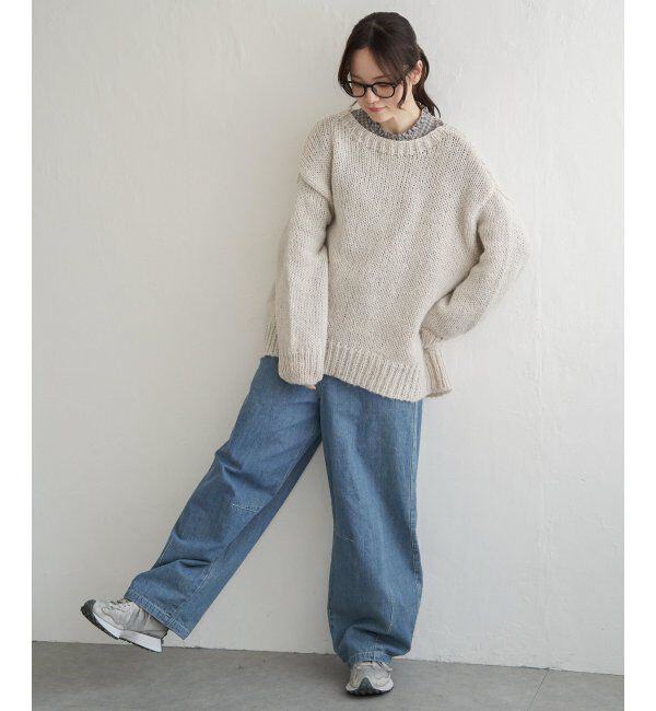 Lbc with Life「モヘヤタッチオーバサイズニット」|カーディガン|