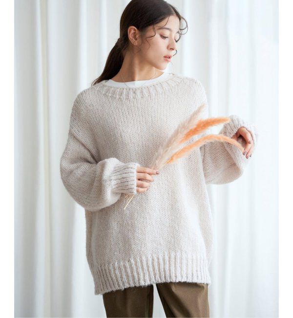 Lbc with Life「モヘヤタッチオーバサイズニット」|カーディガン|