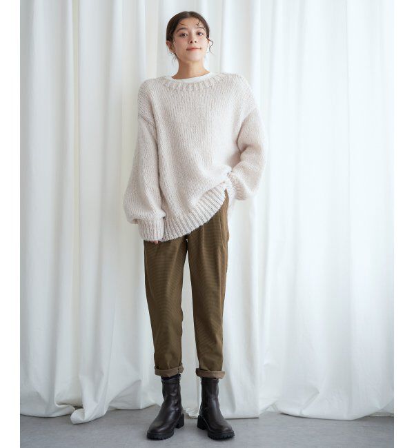 Lbc with Life「モヘヤタッチオーバサイズニット」|カーディガン|