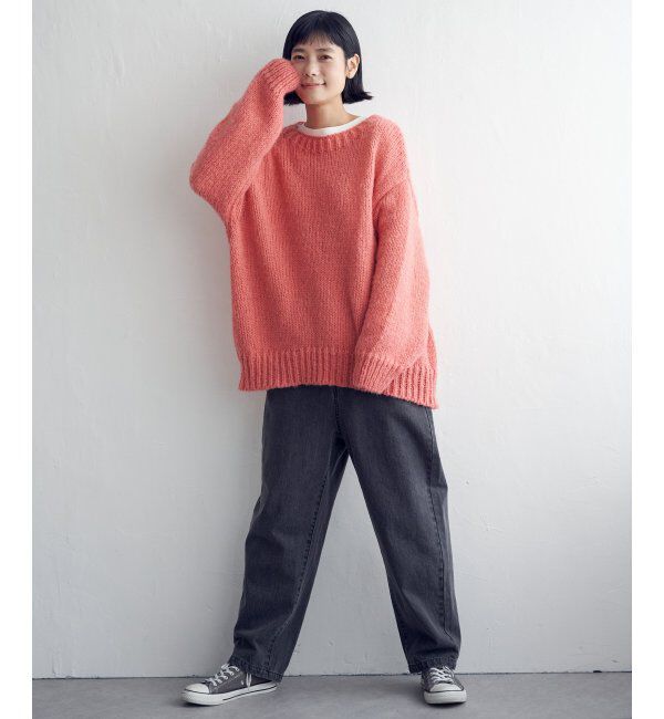 Lbc with Life「モヘヤタッチオーバサイズニット」|カーディガン|