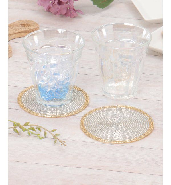 Lbc with Life「ビーズコースターツインカラー2枚」|食器・キッチングッズ|