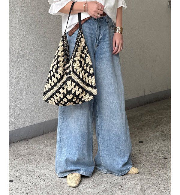 Lbc with Life「雑材透かし編みワンハンドルショルダーバッグ」|その他|