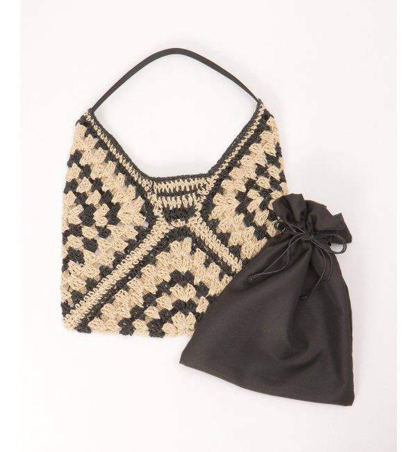Lbc with Life「雑材透かし編みワンハンドルショルダーバッグ」|その他|