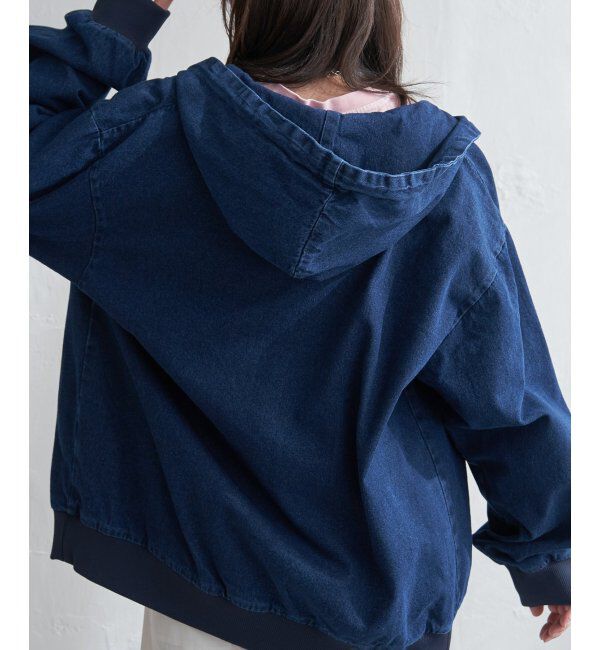 VENCE share style「デニム・キャンバスフルジップパーカー」|ブルゾン・スタジャン|