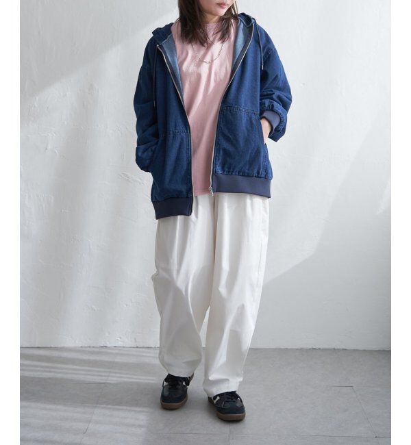 VENCE share style「デニム・キャンバスフルジップパーカー」|ブルゾン・スタジャン|