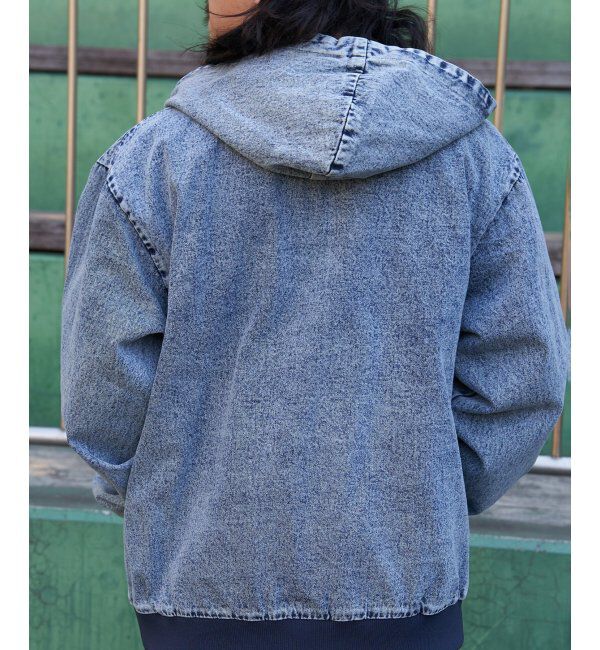 VENCE share style「デニム・キャンバスフルジップパーカー」|ブルゾン・スタジャン|