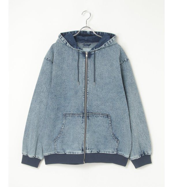 VENCE share style「デニム・キャンバスフルジップパーカー」|ブルゾン・スタジャン|