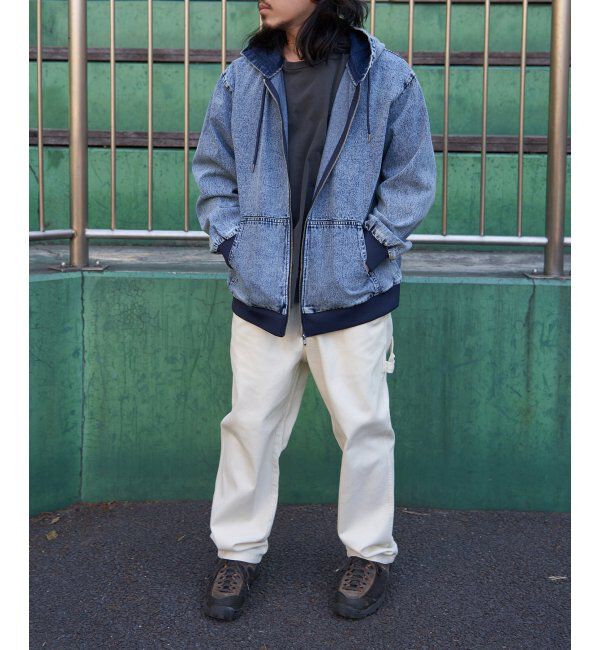 VENCE share style「デニム・キャンバスフルジップパーカー」|ブルゾン・スタジャン|