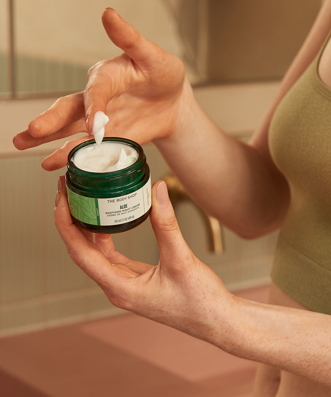 THE BODY SHOP「AL ナイトクリーム 50mL（アロエ）」|美容液・オイル・クリーム|