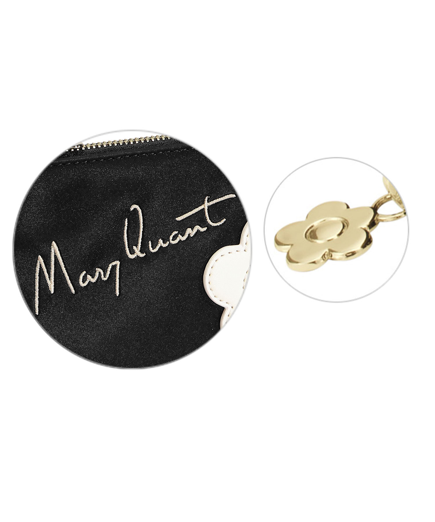 MARY QUANT「サインロゴデイジーパッチ 舟型ティッシュケース」|ポーチ|