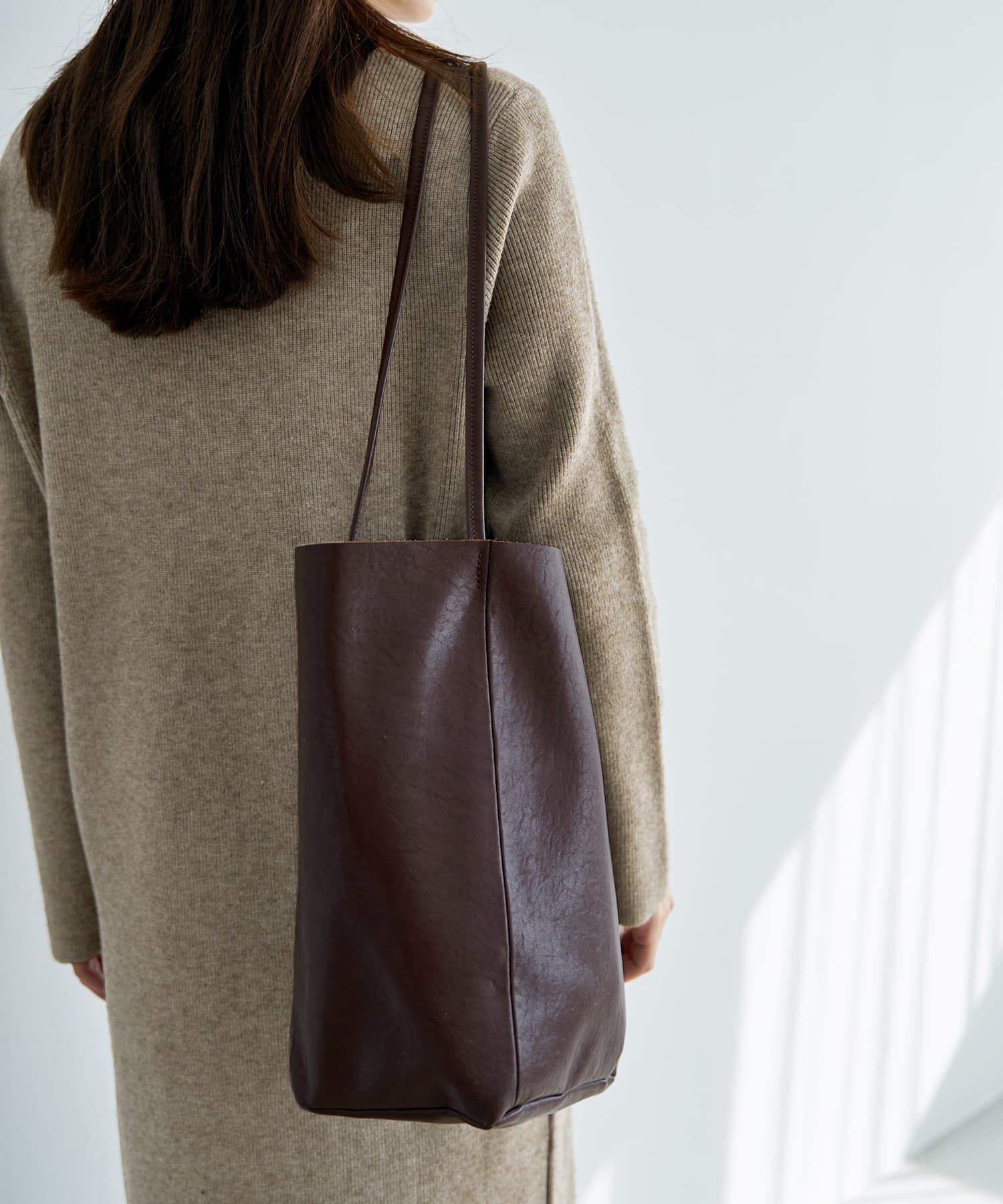 STYLE DELI「本革切りっぱなしバケツトートバッグ」|トートバッグ|