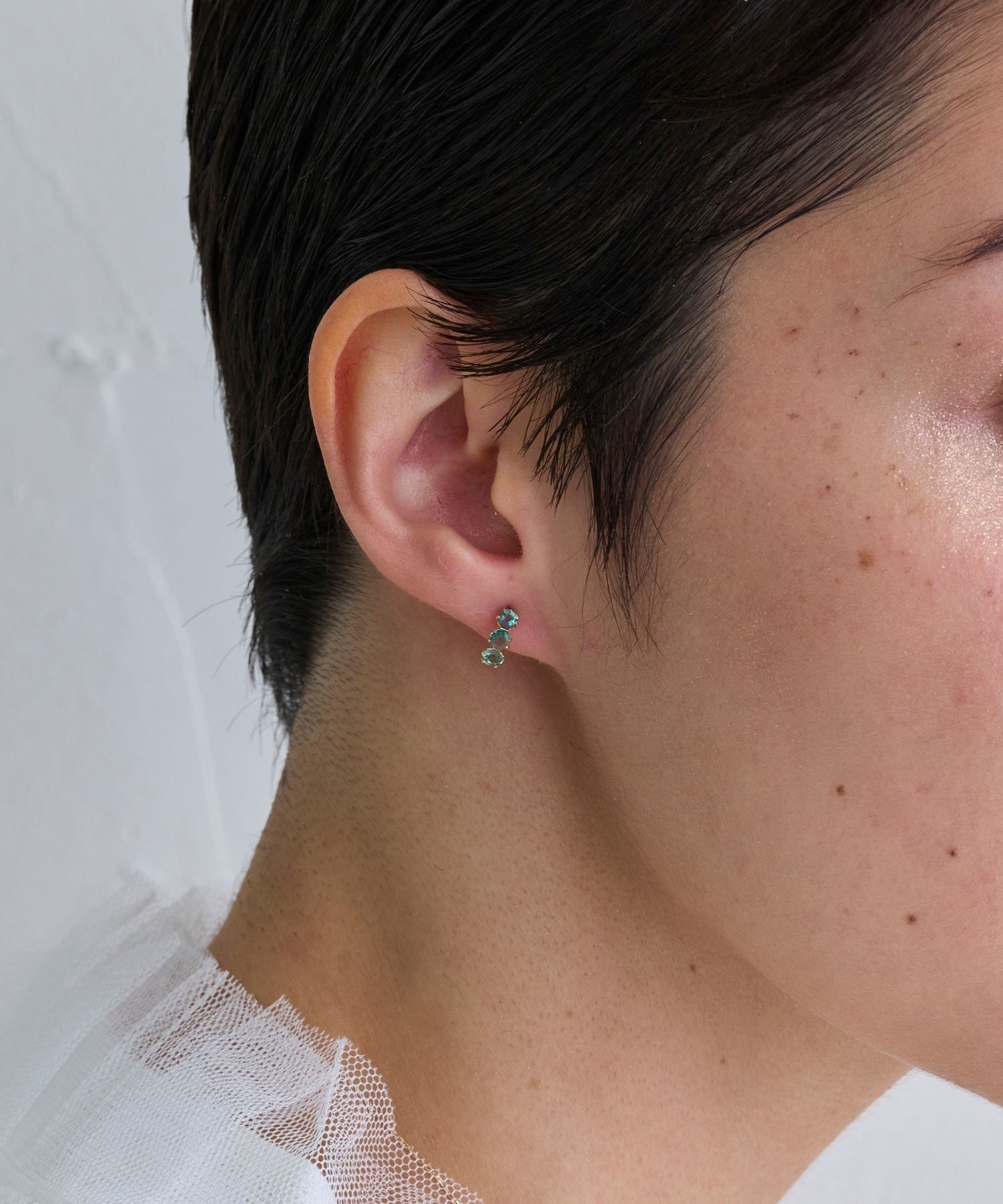 JUPITER「【K10】天然石フープピアス　グリーンクォーツ」|ピアス|