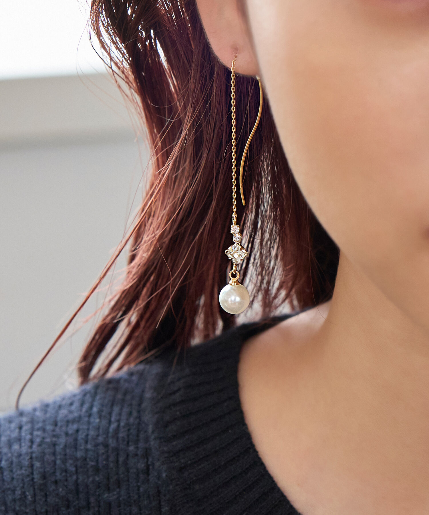 Phoebe「オールウェイズパールビジューアメリカンピアス　」|ピアス|ゴールド