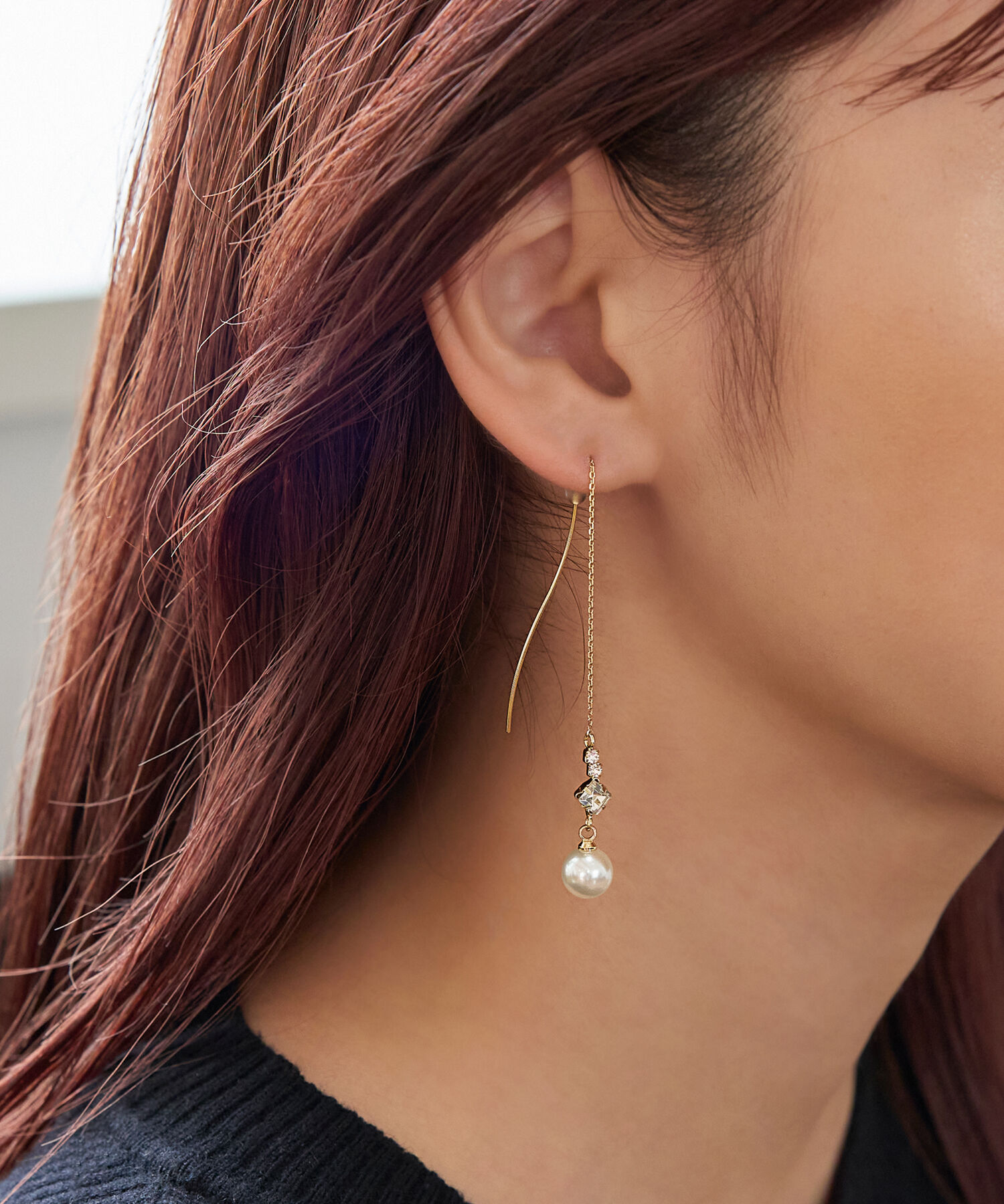 Phoebe「オールウェイズパールビジューアメリカンピアス　」|ピアス|