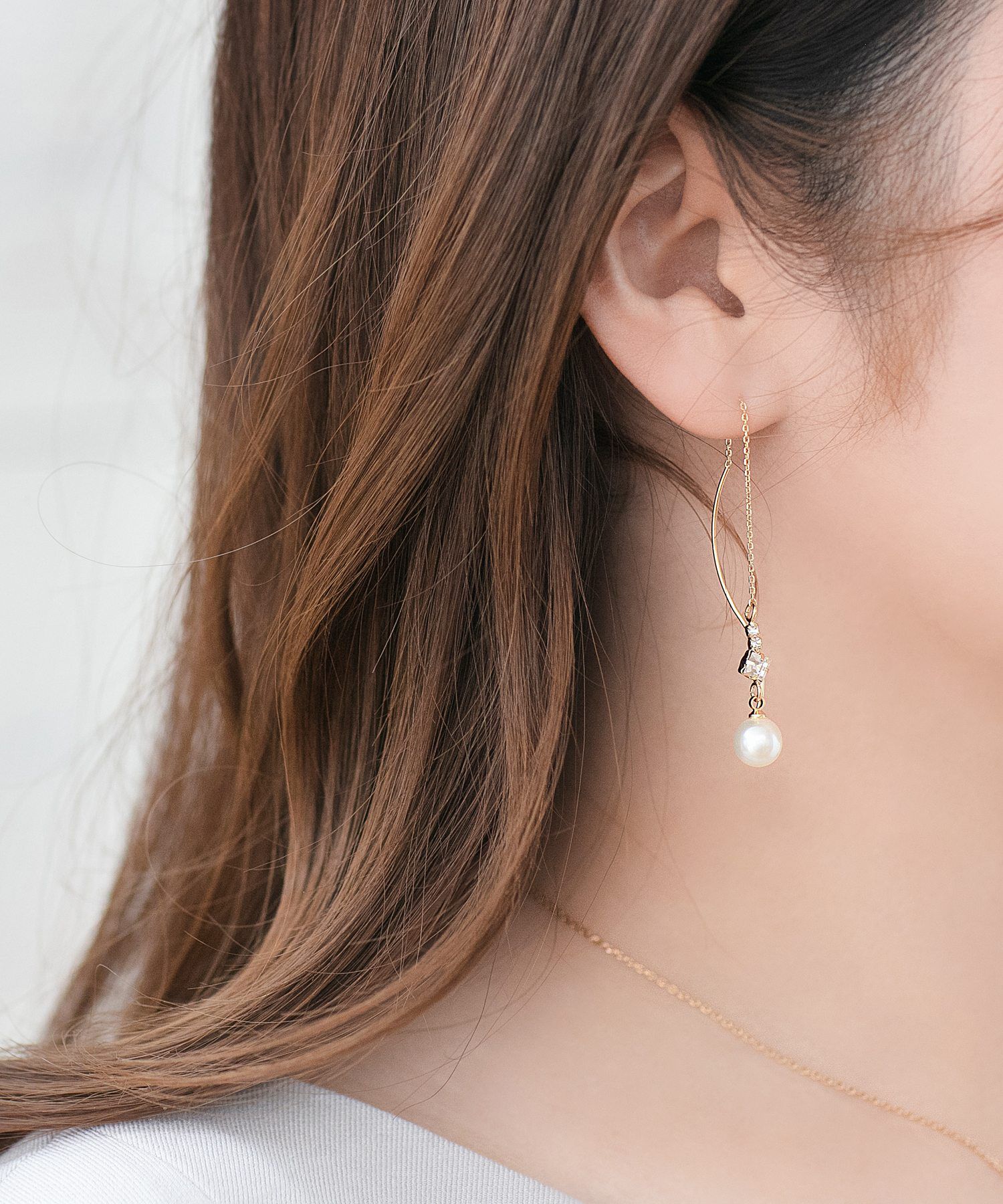 Phoebe「オールウェイズパールビジューアメリカンピアス　」|ピアス|