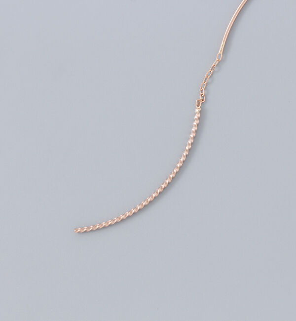 Phoebe「【K10】クロスラインアメリカンピアス　ローズゴールド／BOX付き」|ピアス|