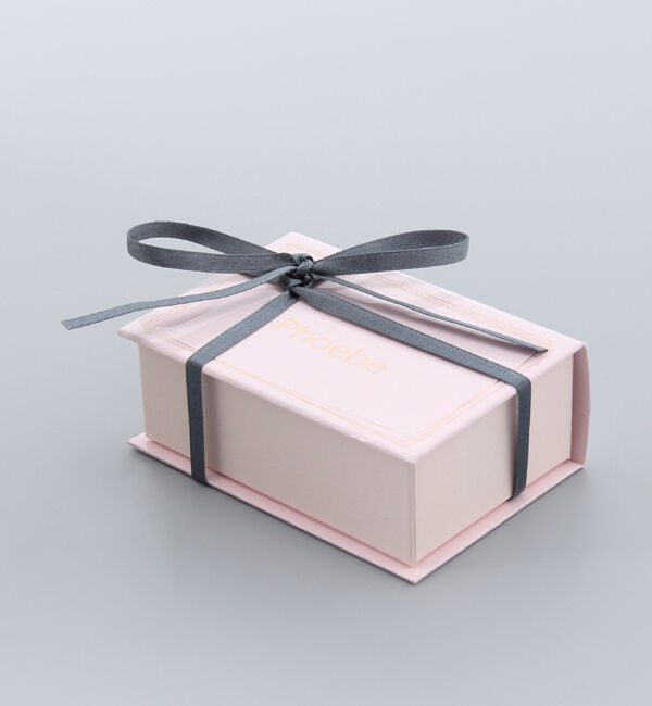 Phoebe「【K10】クロスラインアメリカンピアス　ローズゴールド／BOX付き」|ピアス|
