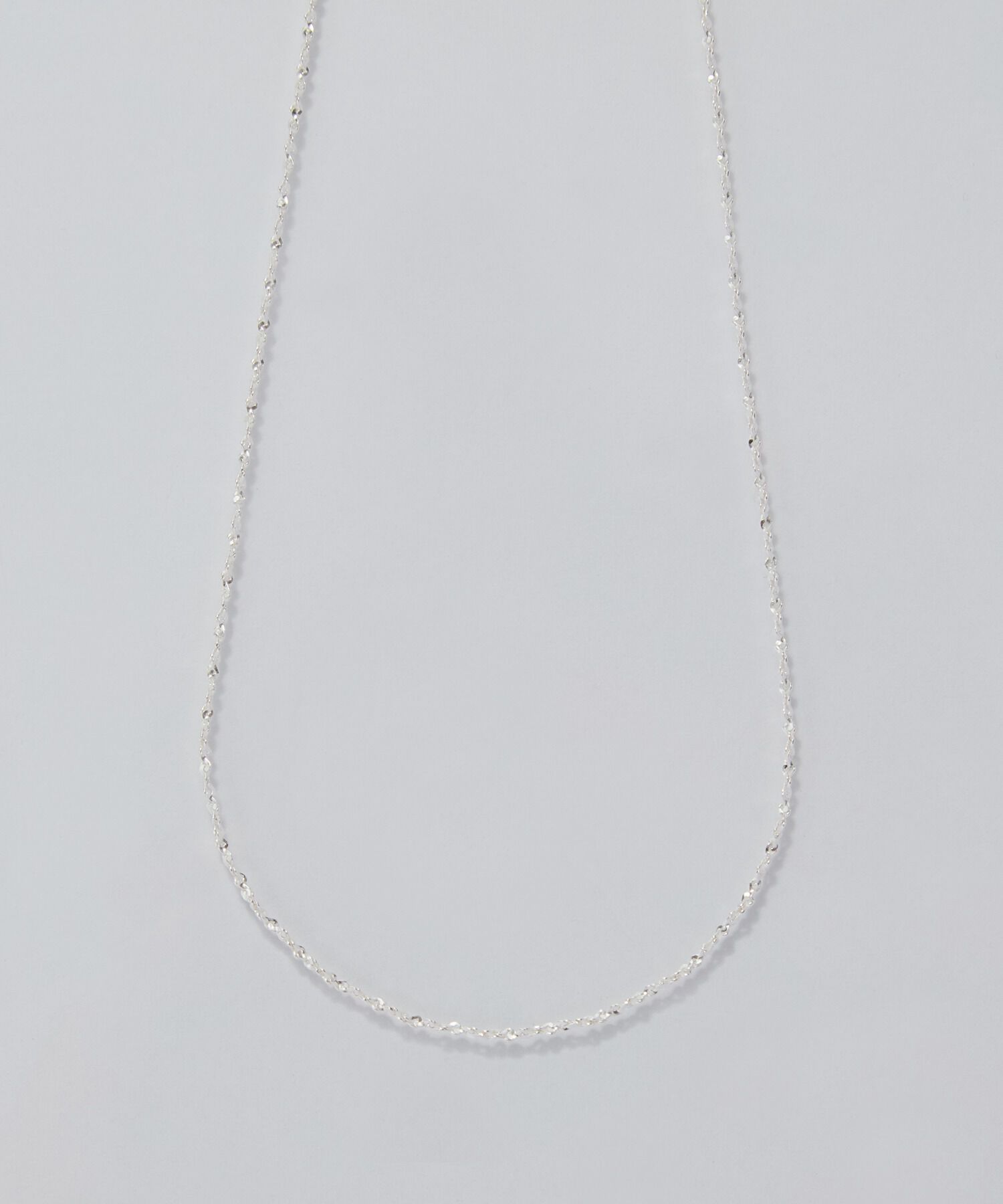 Phoebe「【SV925】シルキーシャインスエッジチェーンネックレス/40cm」|ネックレス|