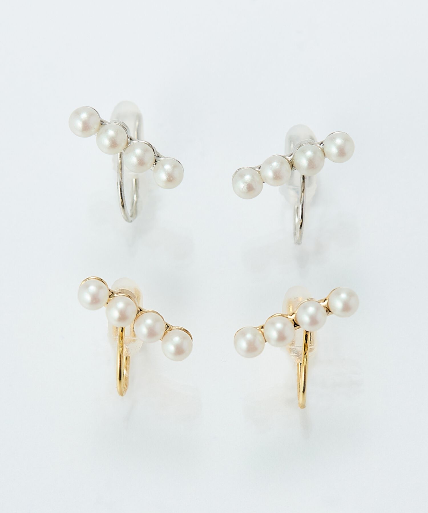 Phoebe「【痛くないシリーズ/金属アレルギー対応】バランスパールライトフィットイヤリング　ゴールド」|イヤリング|