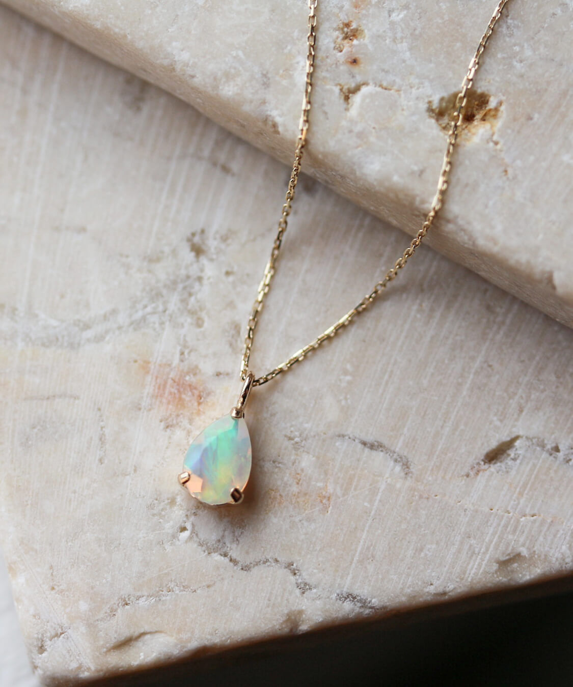  「オパール ネックレス | K10YG」|ネックレス|K10 イエローゴールド