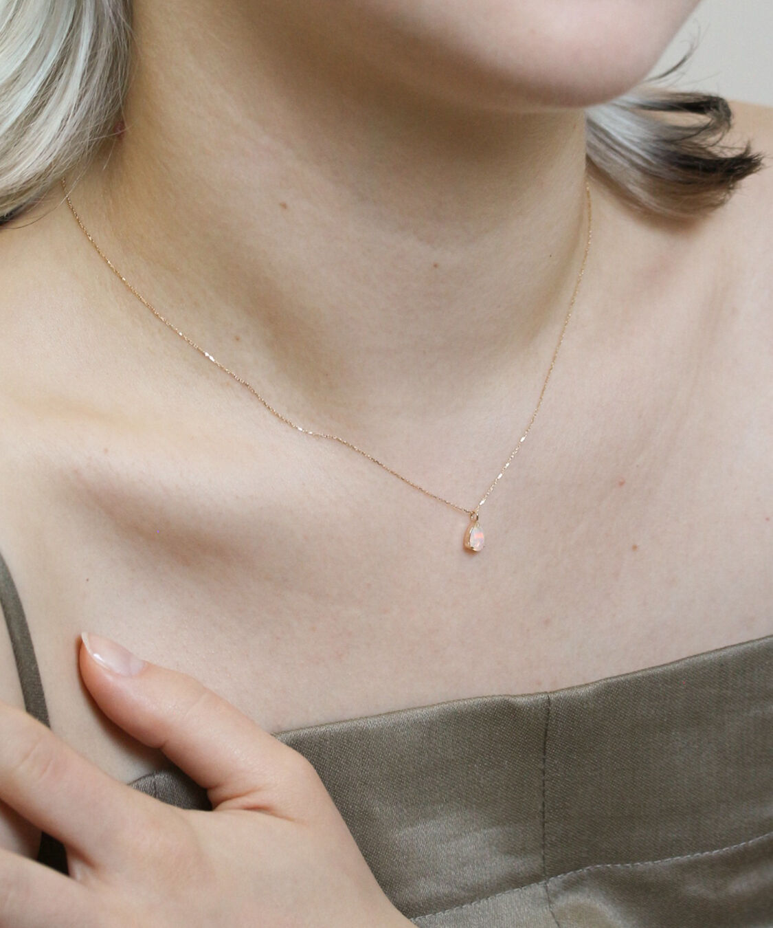  「オパール ネックレス | K10YG」|ネックレス|