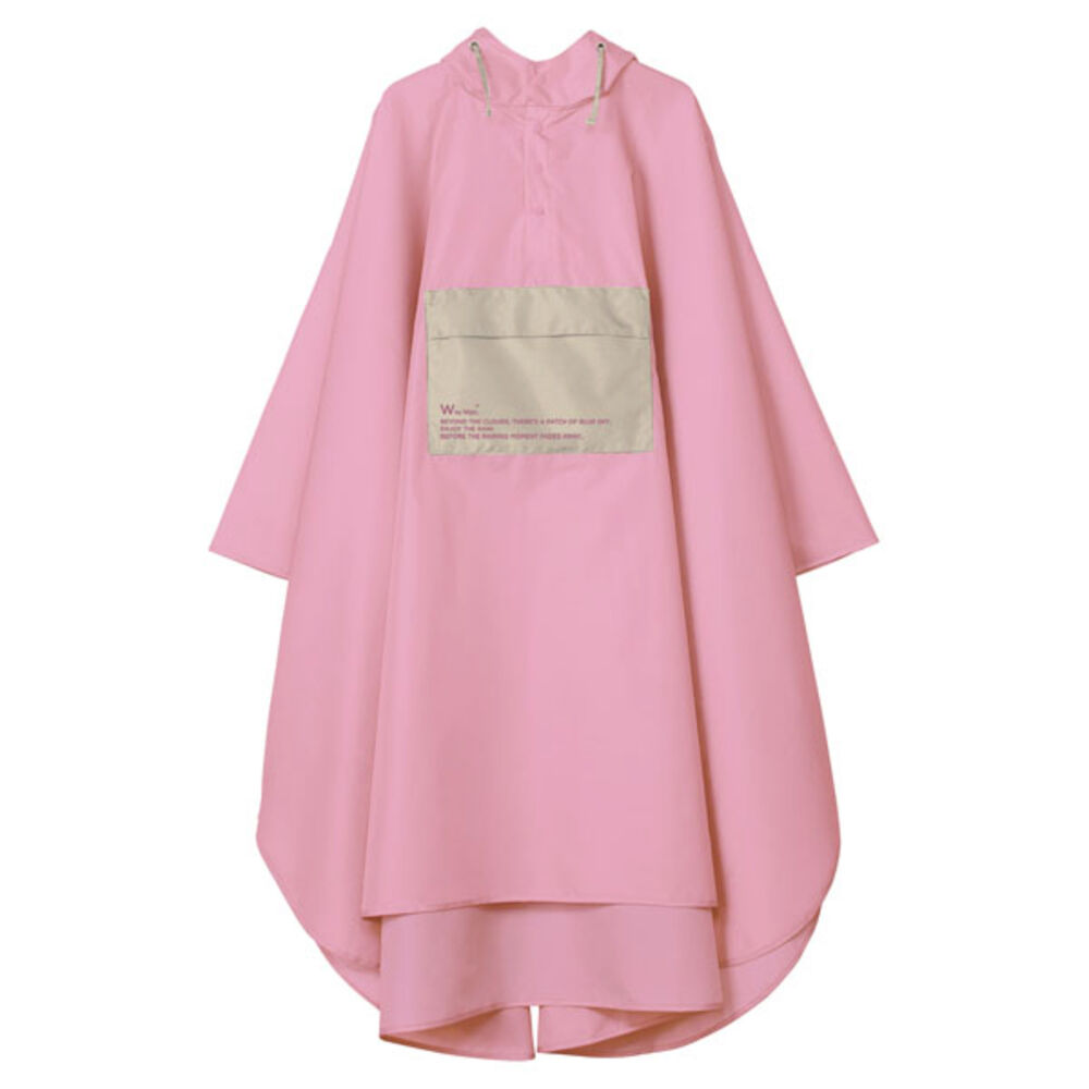 Wpc.「wpc レインコート R005 通販 レインポンチョ メンズ レディース 折りたたみ コンパクト」|レインコート|ピンク1