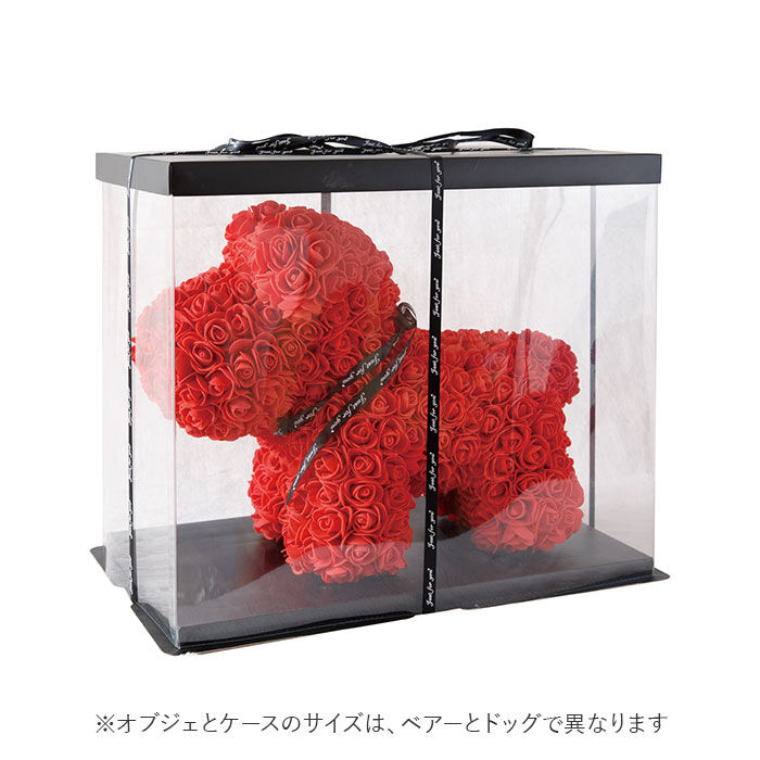 BACKYARD FAMILY「アーティフィシャル 通販 アニマル 人形 ディスプレイ用 クリアケース入り 置き型 バラ 薔薇」|その他|
