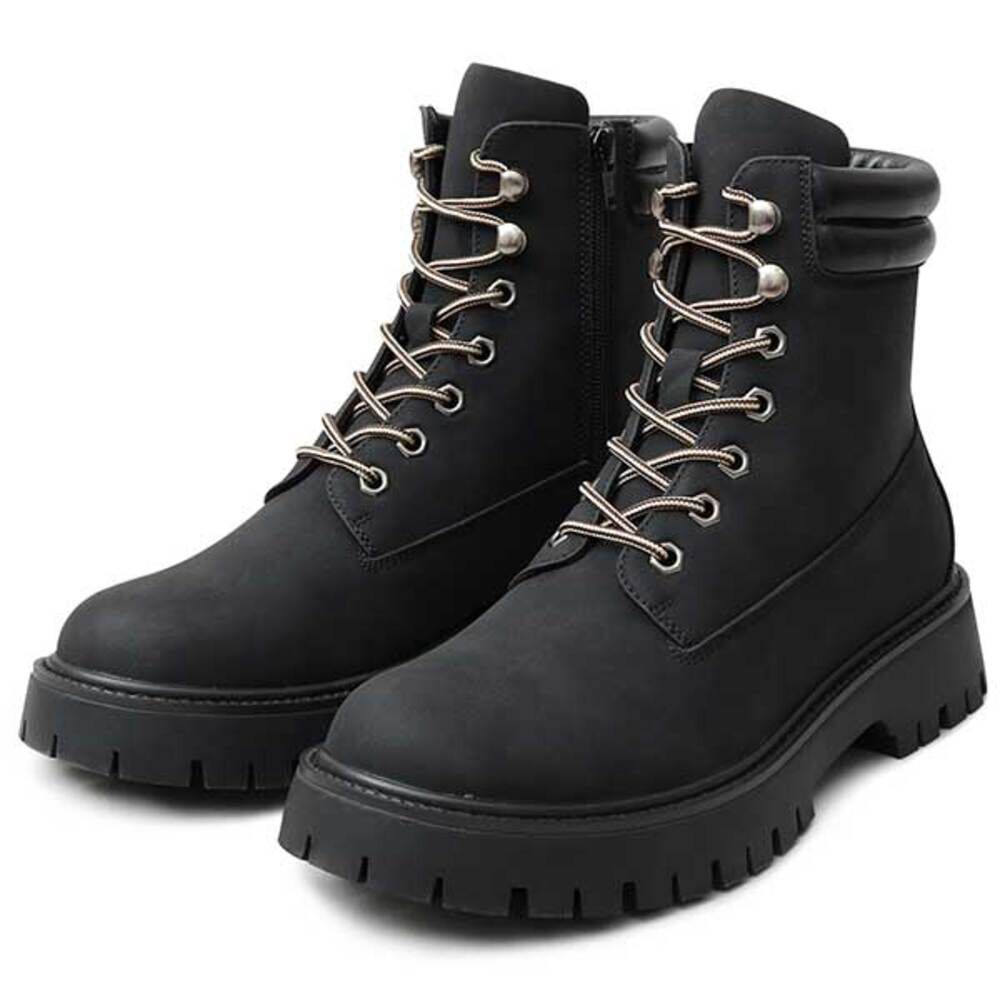 BACKYARD FAMILY「glabella グラベラ ブーツ メンズ glbb308 通販 ワークブーツ レースアップブーツ」|ショートブーツ|ブラック1