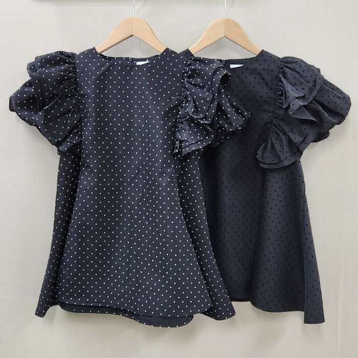 BACKYARD FAMILY「フリル 袖 トップス レディース 通販 カットソー フリルトップス プルオーバー シャツ フリル袖」|Tシャツ・カットソー|