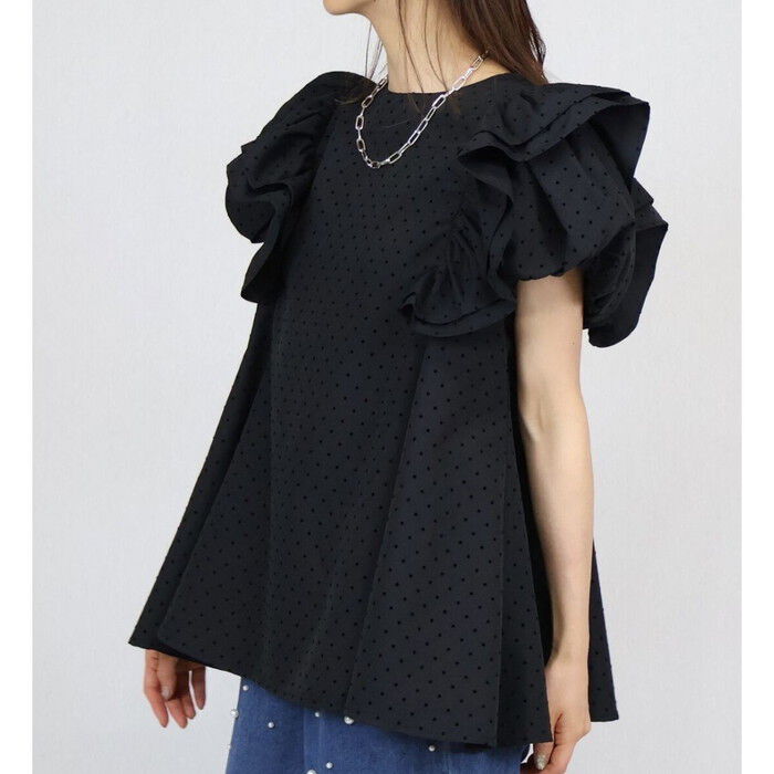 BACKYARD FAMILY「フリル 袖 トップス レディース 通販 カットソー フリルトップス プルオーバー シャツ フリル袖」|Tシャツ・カットソー|