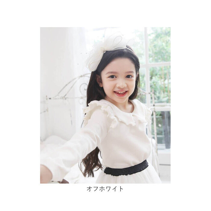 BACKYARD FAMILY「襟付き カットソー 長袖 キッズ 通販 トップス Tシャツ 女の子 襟あり フリル 子供 こども」|その他|