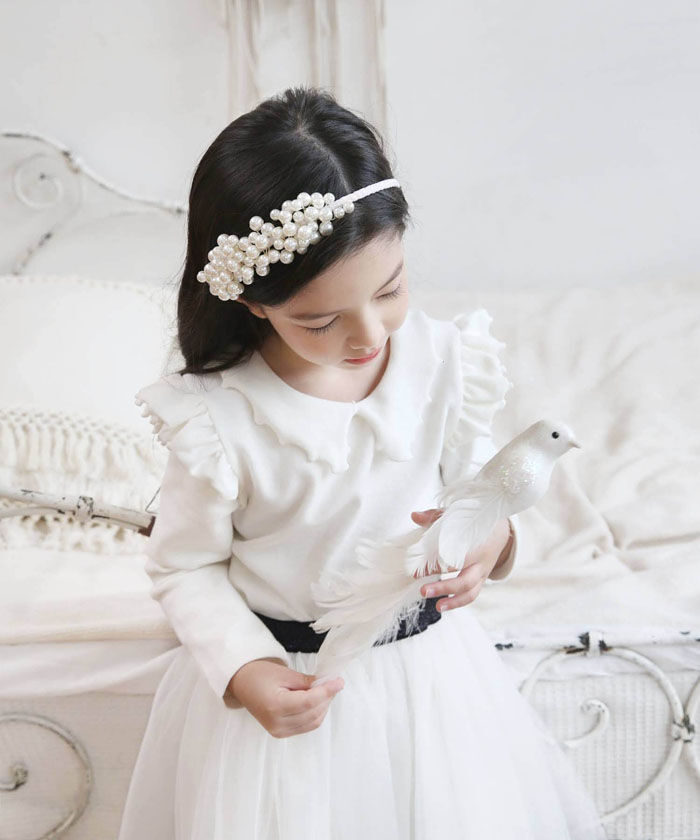 BACKYARD FAMILY「襟付き カットソー 長袖 キッズ 通販 トップス Tシャツ 女の子 襟あり フリル 子供 こども」|その他|