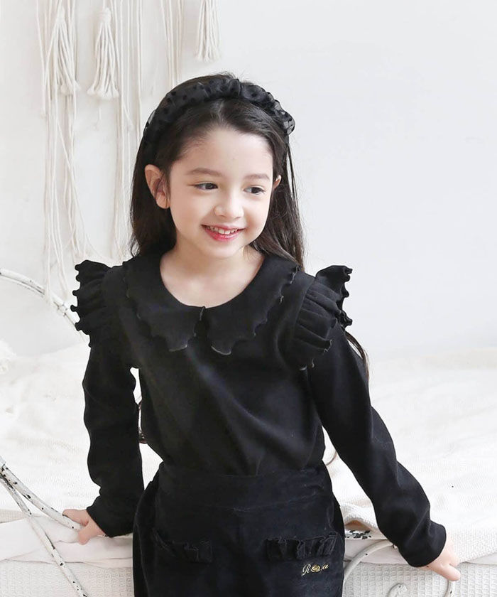 BACKYARD FAMILY「襟付き カットソー 長袖 キッズ 通販 トップス Tシャツ 女の子 襟あり フリル 子供 こども」|その他|