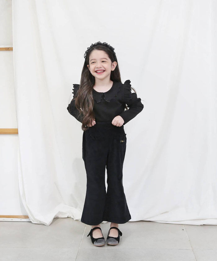 BACKYARD FAMILY「襟付き カットソー 長袖 キッズ 通販 トップス Tシャツ 女の子 襟あり フリル 子供 こども」|その他|