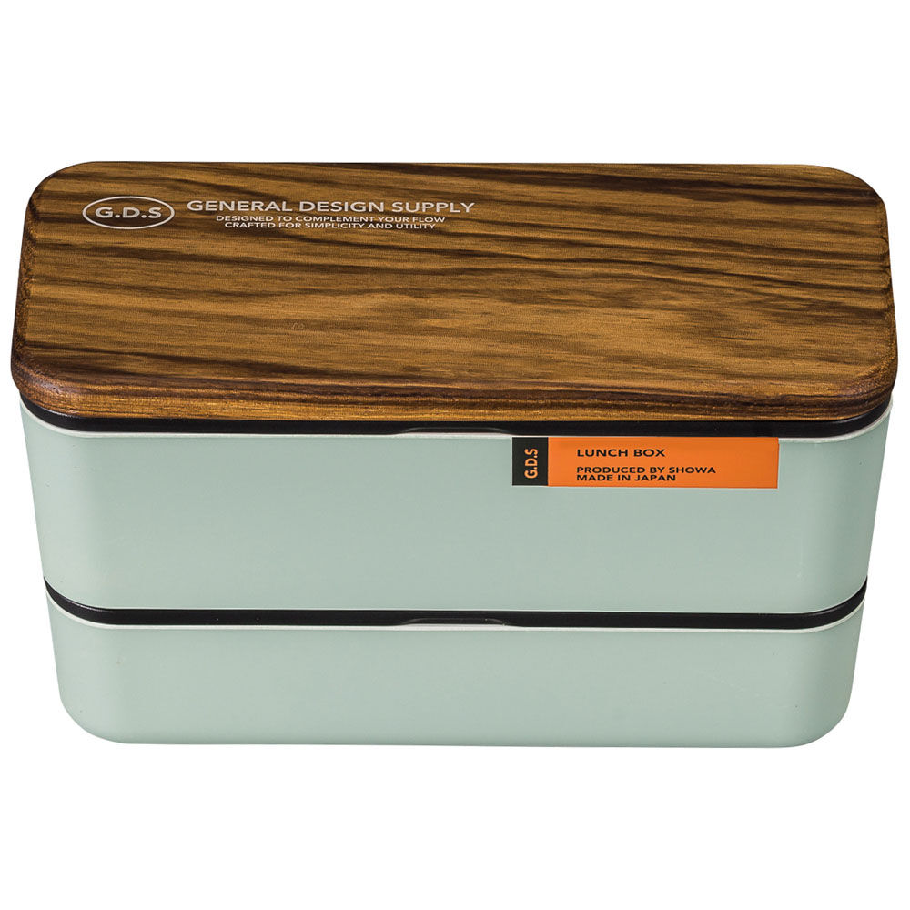 BACKYARD FAMILY「弁当箱 2段 730ml 木製蓋 通販 正和 ランチボックス 二段 お弁当箱 2段弁当箱」|食器・キッチングッズ|グリーン1