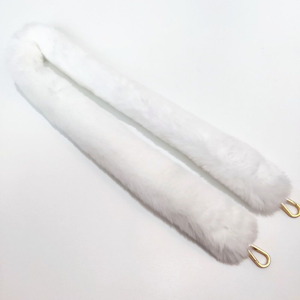 BACKYARD FAMILY「ショルダーストラップ 太め バッグ用 通販 ショルダーベルト 肩掛けベルト ストラップ もこもこ」|その他|ホワイト1